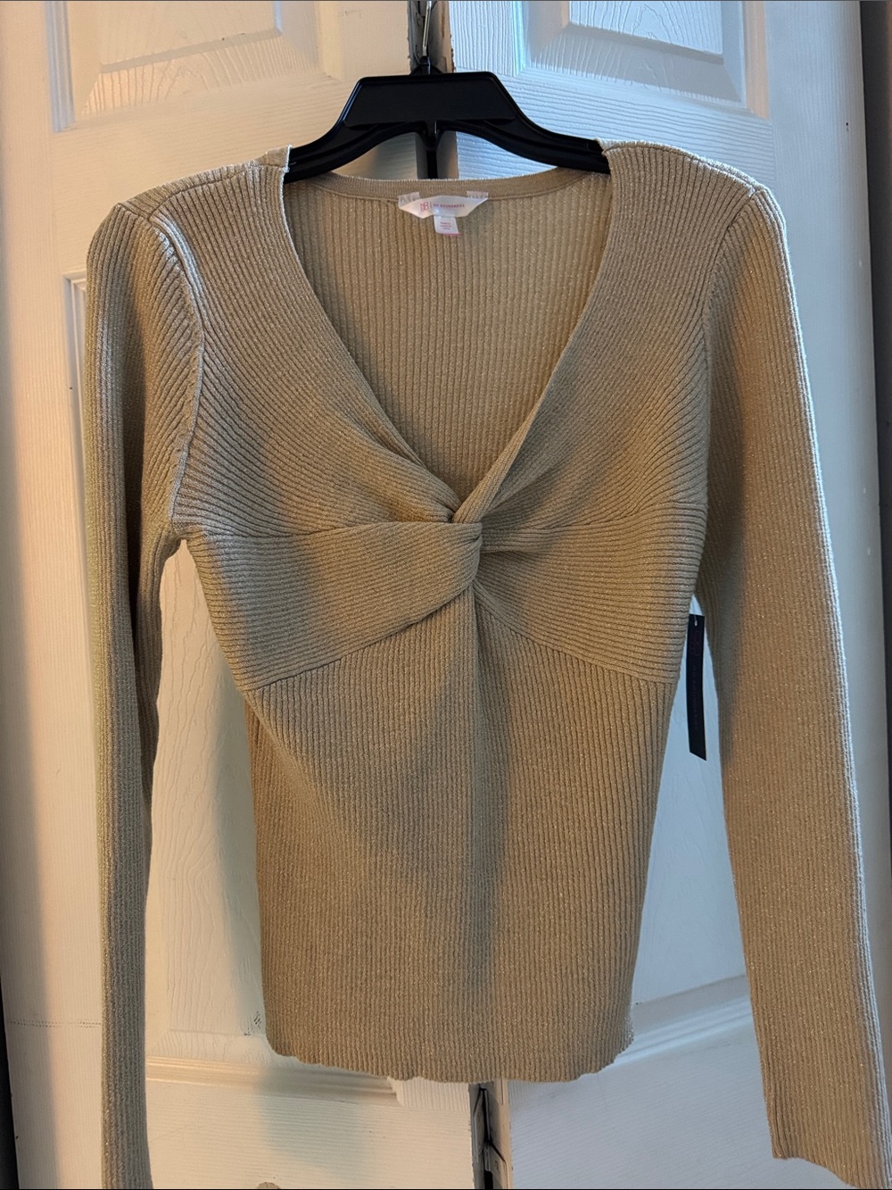 No Boundaries Gold Sparkly Top NWT